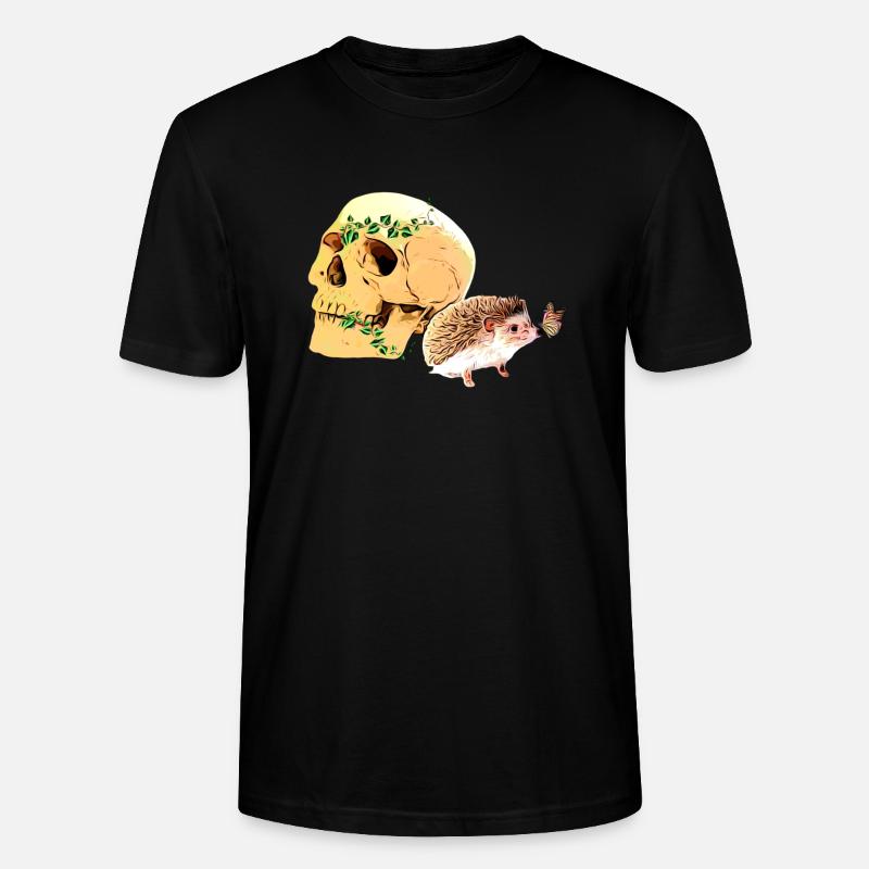 Kleiner neugieriger Igel - Stanley/Stella Unisex Bio-T-Shirt CRAFTER - Schwarz