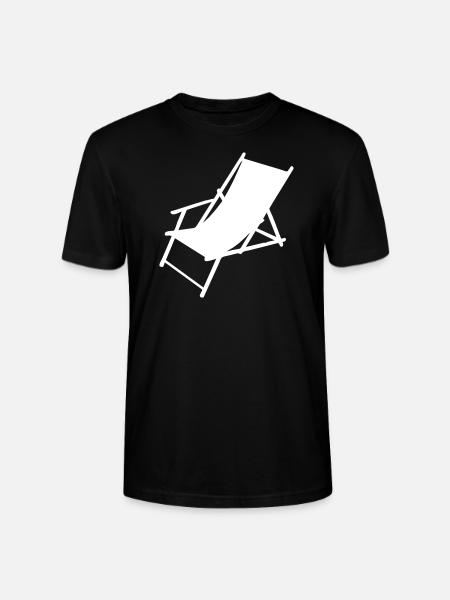 deck chair - Stanley/Stella CRAFTER Unisex Organic T-Shirt - black