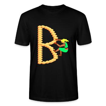 Climbing, Bouldering, Sport Climbing, Climbing Wall, Top - Stanley/Stella CRAFTER Unisex Organic T-Shirt - black - Front - Alina (178cm) & Michal (187cm)