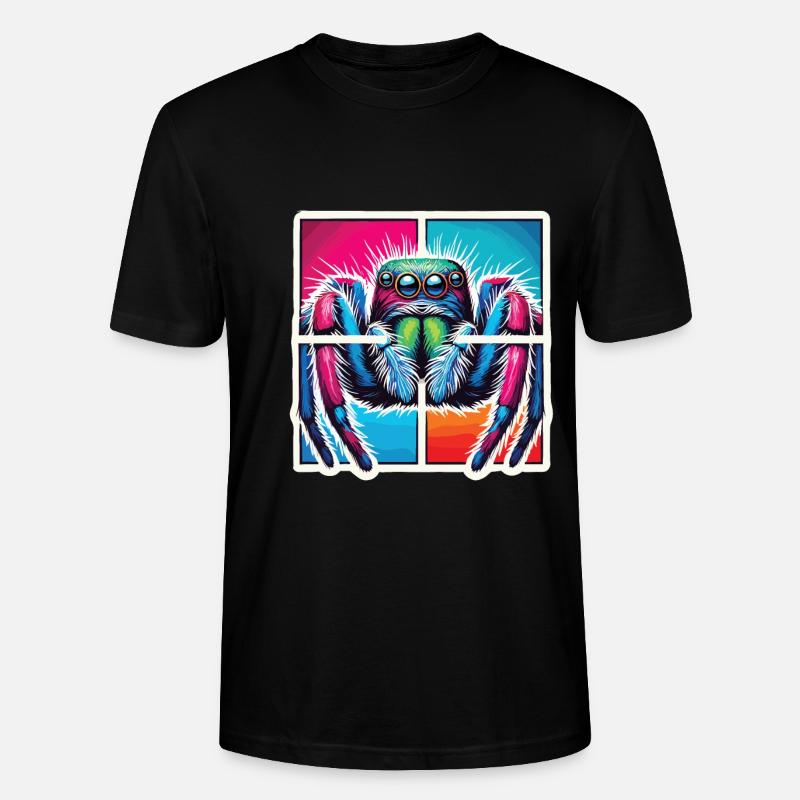 Spinne - Stanley/Stella Unisex Bio-T-Shirt CRAFTER - Schwarz
