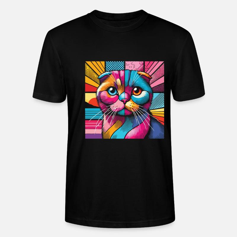 Chat - T-shirt bio CRAFTER Stanley Stella Unisexe - noir