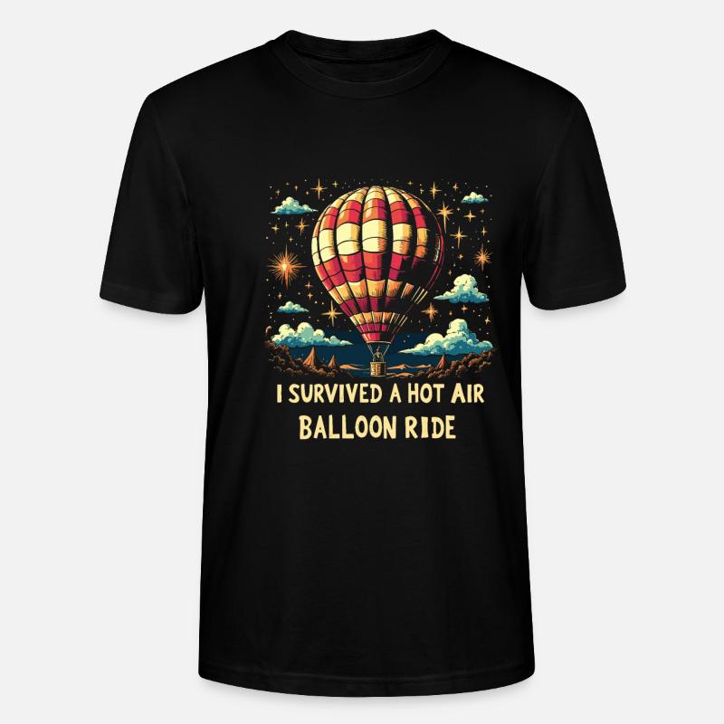 Heißluftballon - Stanley/Stella Unisex Bio-T-Shirt CRAFTER - Schwarz