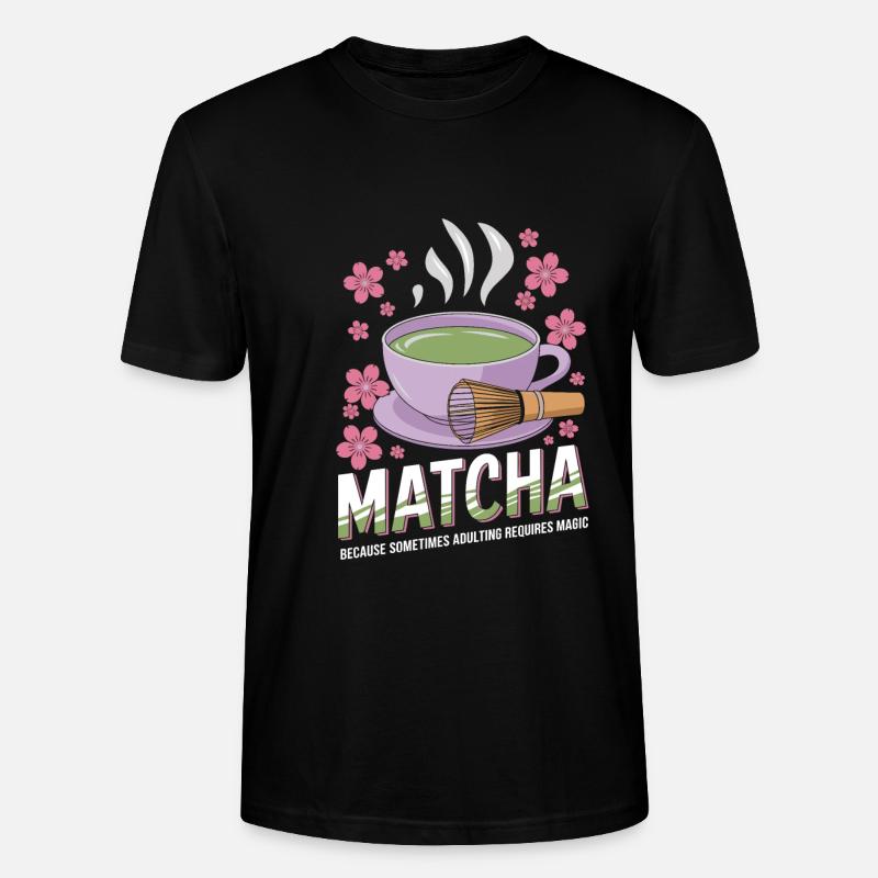 Le Matcha - T-shirt bio CRAFTER Stanley Stella Unisexe - noir