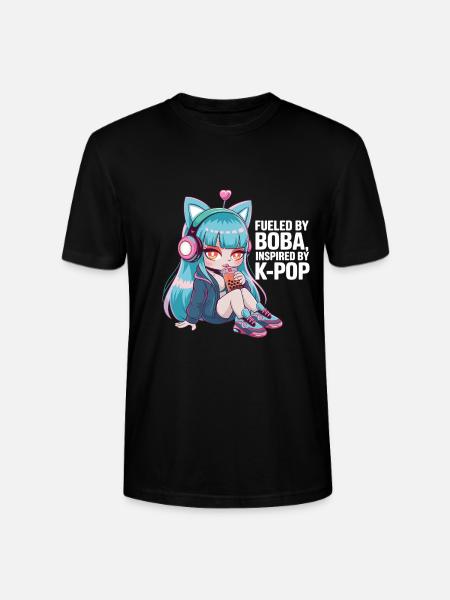 K pop and bubble tea - Stanley/Stella CRAFTER Unisex Organic T-Shirt - black