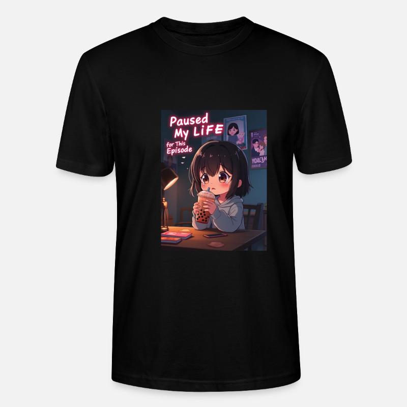 K pop and bubble tea - Stanley/Stella CRAFTER Unisex Organic T-Shirt - black