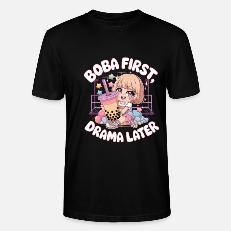 K pop und bubble Tea - Stanley/Stella Unisex Bio-T-Shirt CRAFTER - Schwarz