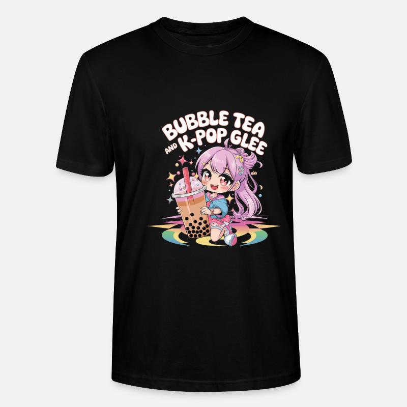 K pop und bubble Tea - Stanley/Stella Unisex Bio-T-Shirt CRAFTER - Schwarz
