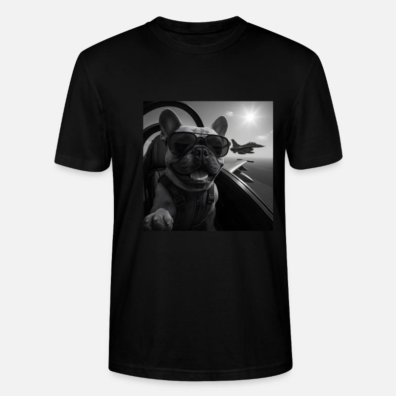 Bouledogue français - T-shirt bio CRAFTER Stanley Stella Unisexe - noir