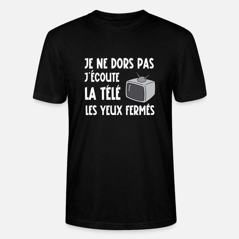 je ne dors pas - T-shirt bio CRAFTER Stanley Stella Unisexe - noir