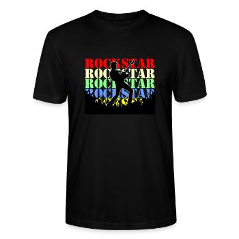 Rock Rocker - Stanley/Stella Unisex Bio-T-Shirt CRAFTER - Schwarz - Vorne - Alina (178cm) & Michal (187cm)