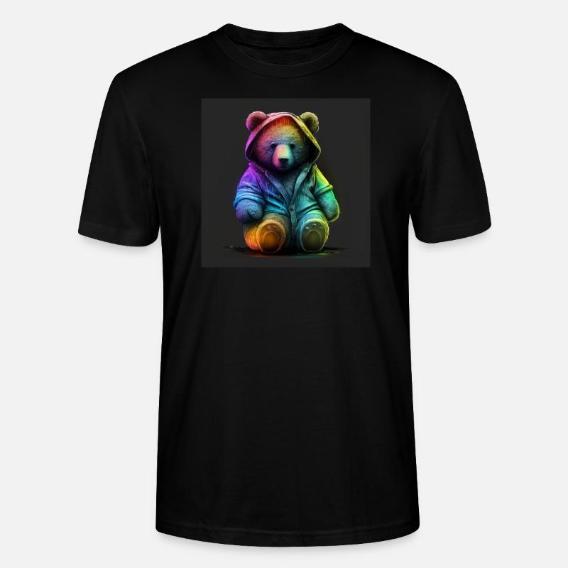 PLÜSCH - SÜSSER TEDDYBÄR - GESCHENKIDEE - Stanley/Stella Unisex Bio-T-Shirt CRAFTER - Schwarz