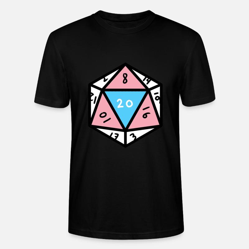 Cube transgenre D20 Trans Pride - T-shirt bio CRAFTER Stanley Stella Unisexe - noir