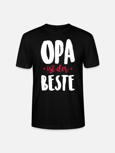 Opa ist der beste - Stanley/Stella Unisex Bio-T-Shirt CRAFTER - Schwarz