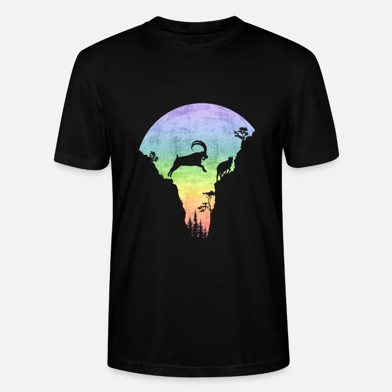 Springender Steinbock - Stanley/Stella Unisex Bio-T-Shirt CRAFTER - Schwarz