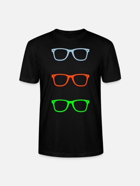 glases - T-shirt bio CRAFTER Stanley Stella Unisexe - noir