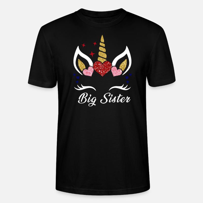 Große Schwester - Stanley/Stella Unisex Bio-T-Shirt CRAFTER - Schwarz