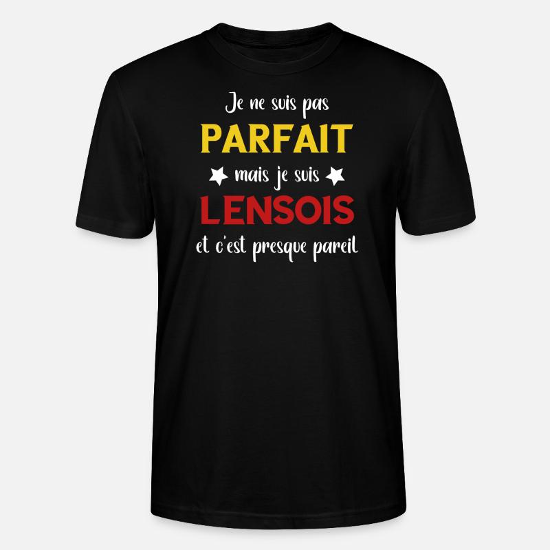 Je ne suis pas parfait mais lensois - T-shirt bio CRAFTER Stanley Stella Unisexe - noir