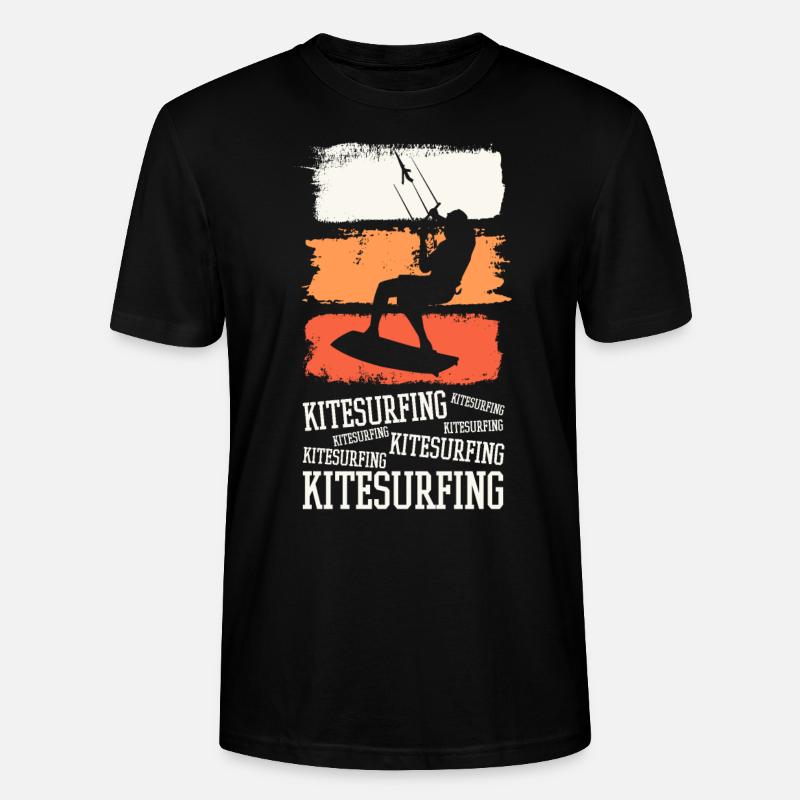 Kitesurf Kitesurf Kitesurfer Kiten Kiteboard - T-shirt bio CRAFTER Stanley Stella Unisexe - noir