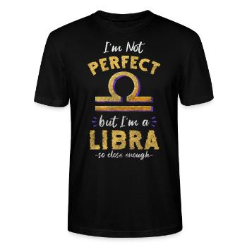 Waage Sternbild Astrologie Konstellation - Stanley/Stella Unisex Bio-T-Shirt CRAFTER - Schwarz - Vorne - Alina (178cm) & Michal (187cm)