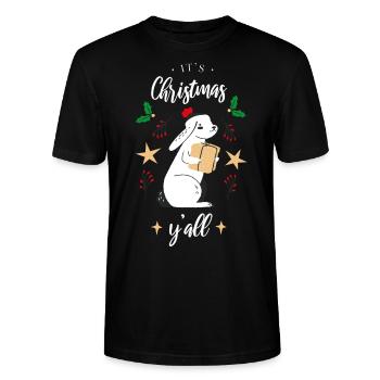 Son yall de Noël - Design de Noël - T-shirt bio CRAFTER Stanley Stella Unisexe - noir - Devant - Alina (178cm) & Michal (187cm)