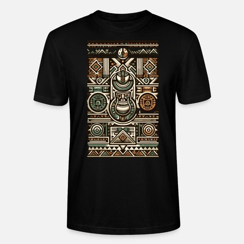 Modèles de cérémonie traditionnelle d’Ayahuasca - T-shirt bio CRAFTER Stanley Stella Unisexe - noir