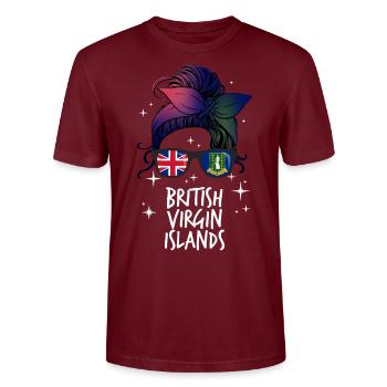 Îles Vierges britanniques - T-shirt bio CRAFTER Stanley Stella Unisexe - bordeaux - Devant - Alina (178cm) & Michal (187cm)