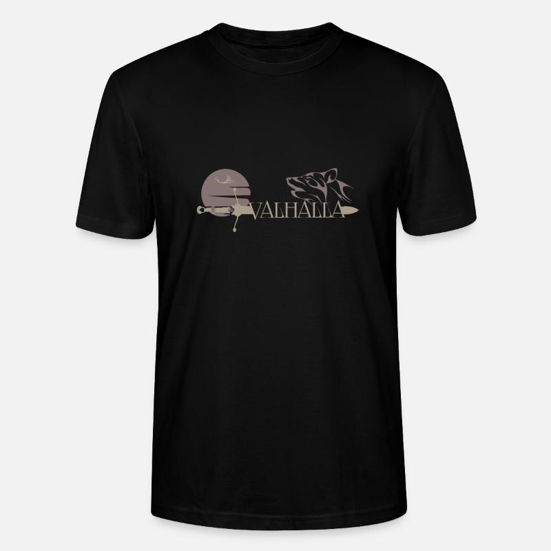 Valhalla - Winkinger - Loup et Épée - T-shirt bio CRAFTER Stanley Stella Unisexe - noir