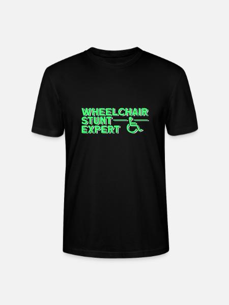 Wheelchair wheelchair users - Stanley/Stella CRAFTER Unisex Organic T-Shirt - black