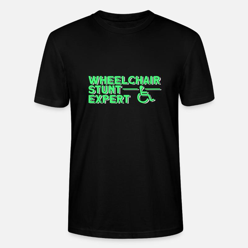 Rollstuhl Rollstuhlfahrer - Stanley/Stella Unisex Bio-T-Shirt CRAFTER - Schwarz