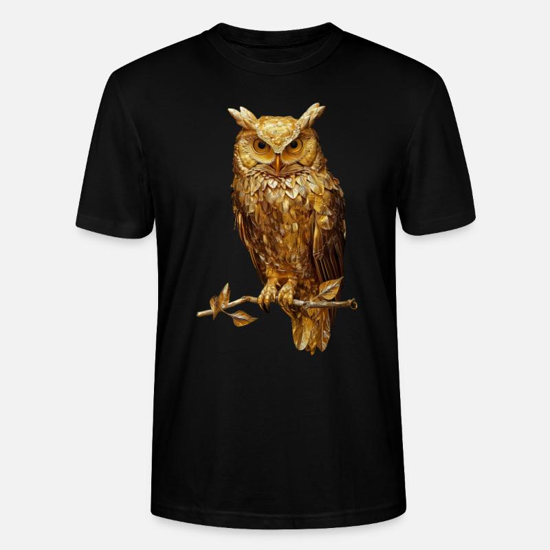 Eule - Stanley/Stella Unisex Bio-T-Shirt CRAFTER - Schwarz