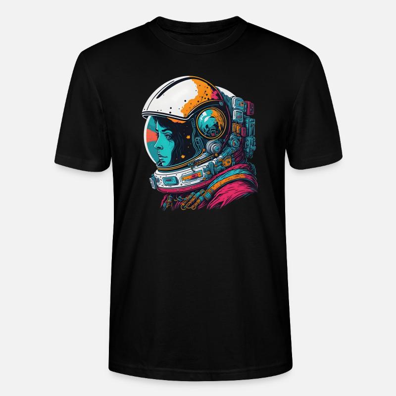 Astronaute abstrait dans l’espace - T-shirt bio CRAFTER Stanley Stella Unisexe - noir
