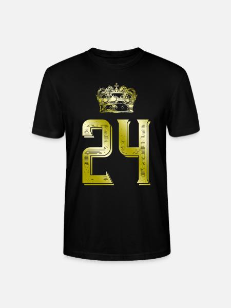 24 Zahl Krone - Stanley/Stella Unisex Bio-T-Shirt CRAFTER - Schwarz