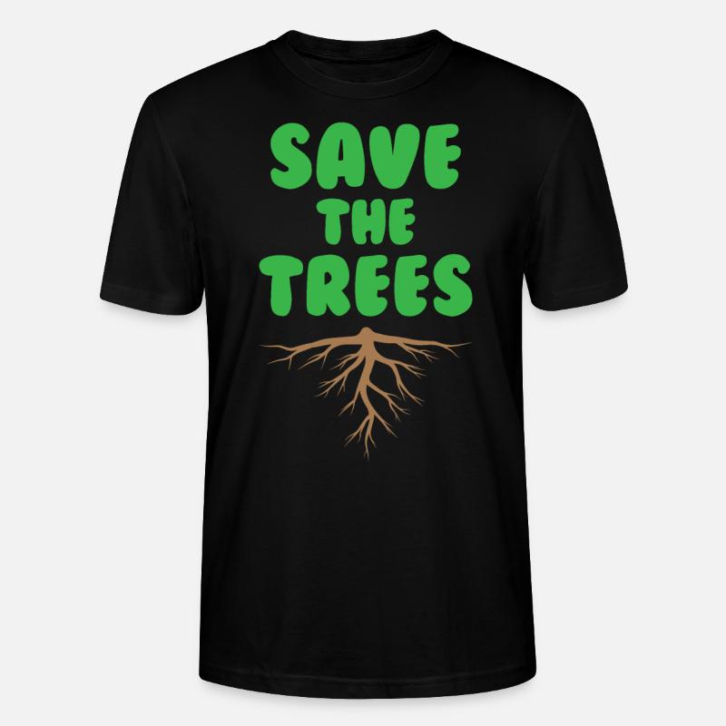 Save The Trees Environmental Lover - Stanley/Stella Unisex Bio-T-Shirt CRAFTER - Schwarz