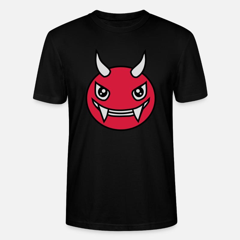 Design Face Evil Devil - Stanley/Stella CRAFTER Unisex Organic T-Shirt - black
