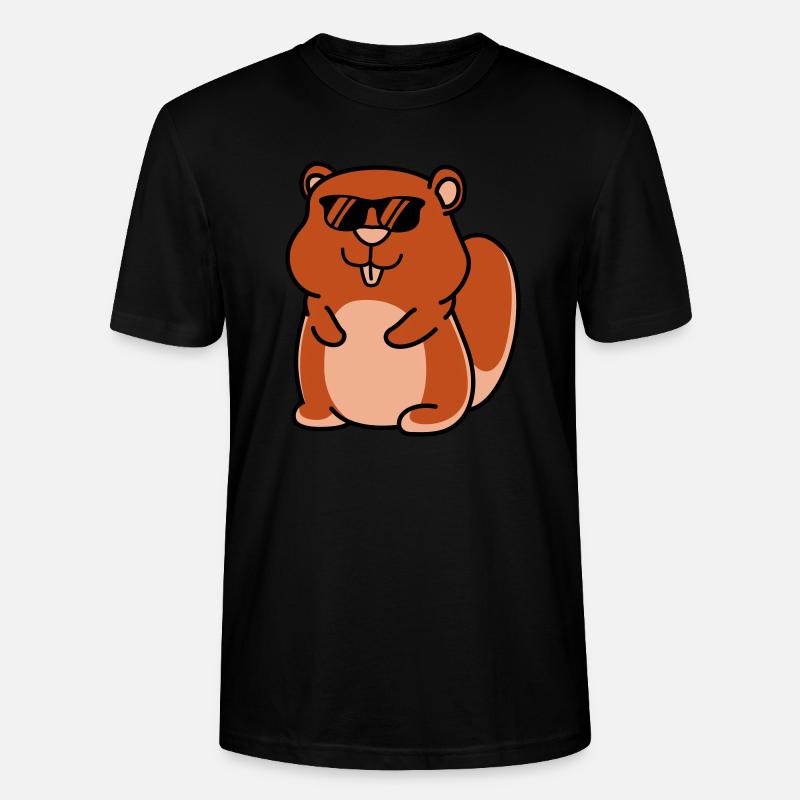 hamster cool - Stanley/Stella CRAFTER Unisex Organic T-Shirt - black