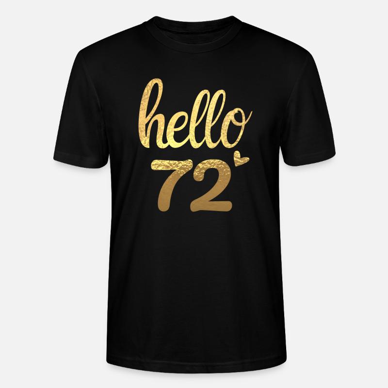 Hello 72 doré - T-shirt bio CRAFTER Stanley Stella Unisexe - noir