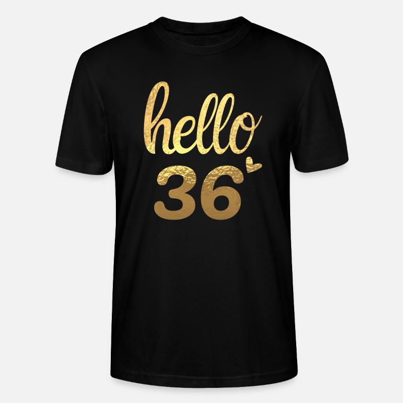 Hello 36 doré - T-shirt bio CRAFTER Stanley Stella Unisexe - noir