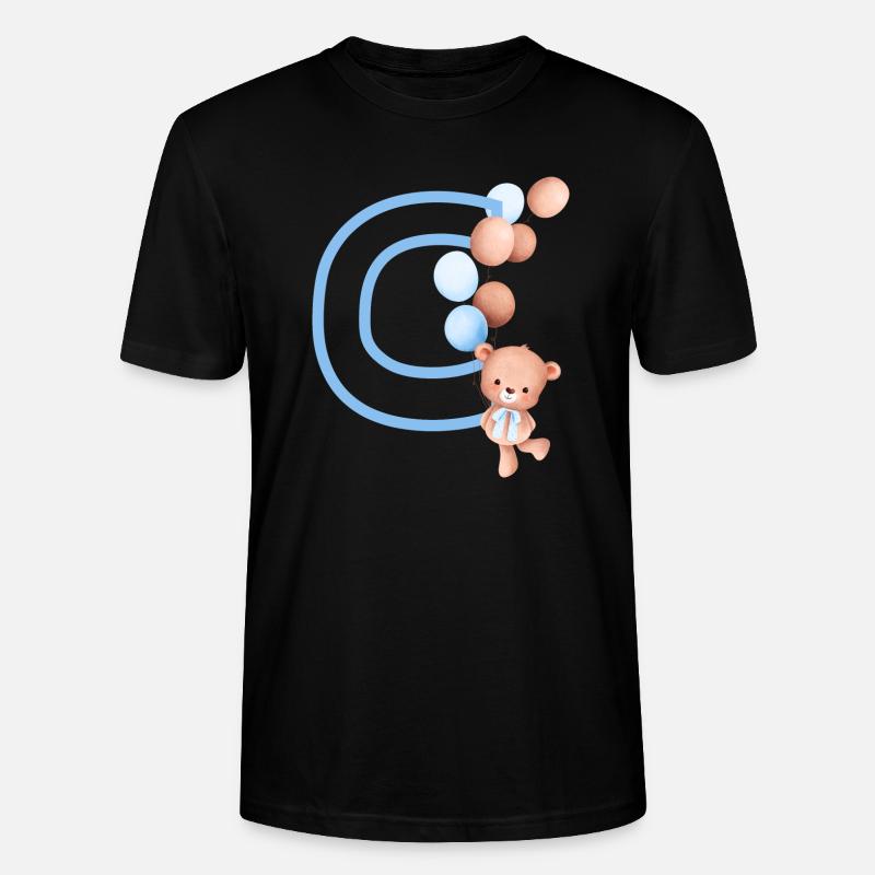 Buchstabe c blauer Bär - Stanley/Stella Unisex Bio-T-Shirt CRAFTER - Schwarz