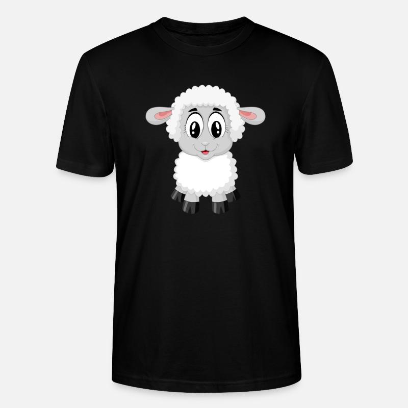 Lamm süß Kinder - Stanley/Stella Unisex Bio-T-Shirt CRAFTER - Schwarz
