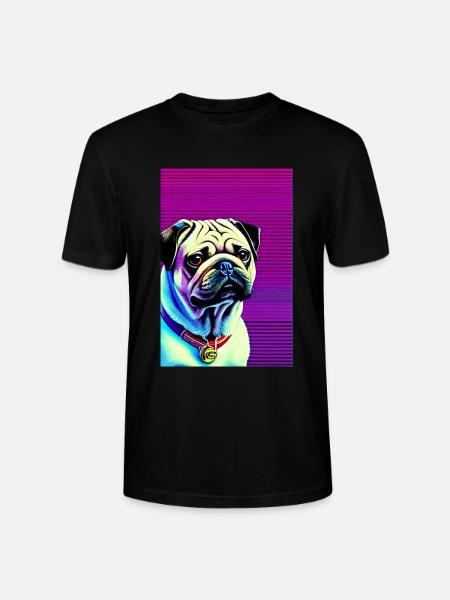 Mops Hund - Stanley/Stella Unisex Bio-T-Shirt CRAFTER - Schwarz