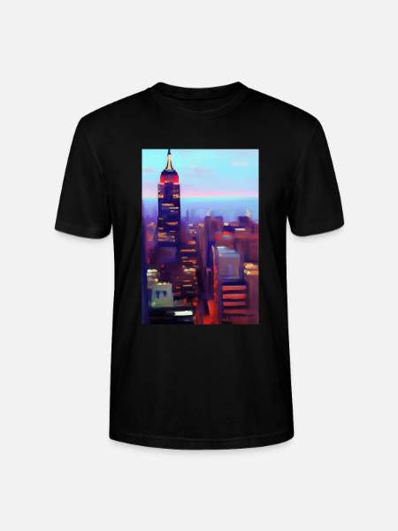 New York City Skyline - Stanley/Stella CRAFTER Unisex Organic T-Shirt - black