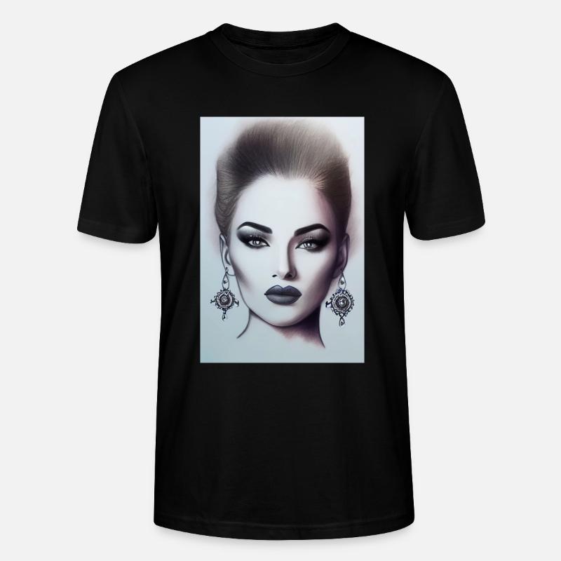Frau mit Schmuck - Stanley/Stella Unisex Bio-T-Shirt CRAFTER - Schwarz