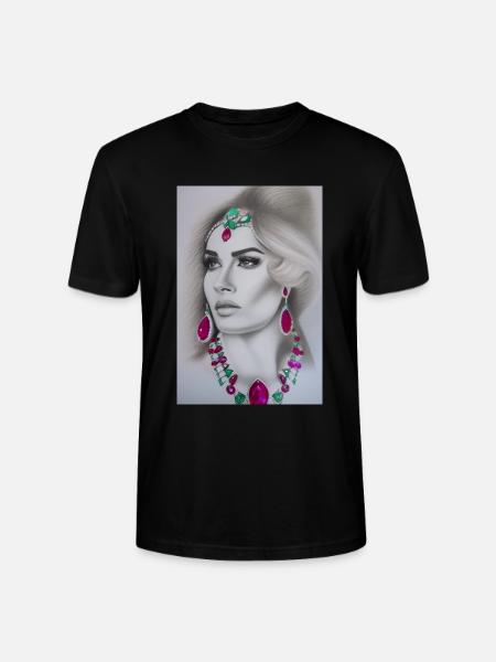 Kvinde med smykker - Stanley Stella CRAFTER unisex økologisk-T-shirt - sort