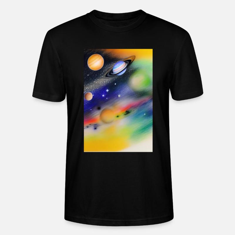 Espace et planètes - T-shirt bio CRAFTER Stanley Stella Unisexe - noir