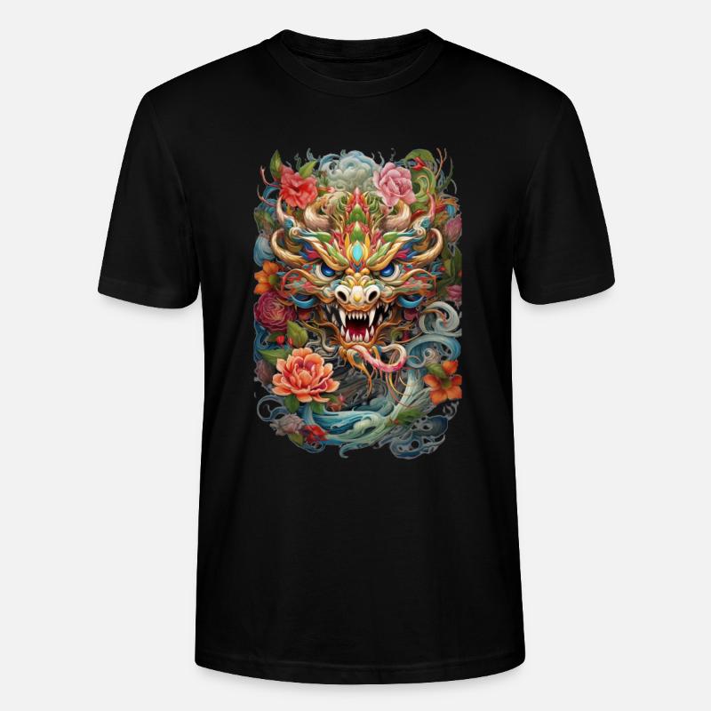 Drache - Stanley/Stella Unisex Bio-T-Shirt CRAFTER - Schwarz