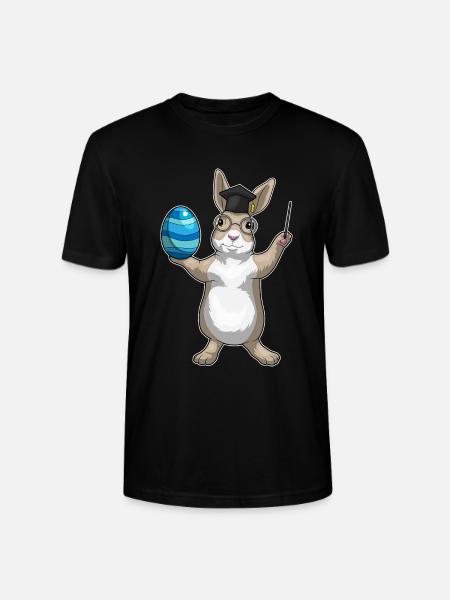Bunny Easter Teacher - Stanley/Stella CRAFTER Unisex Organic T-Shirt - black