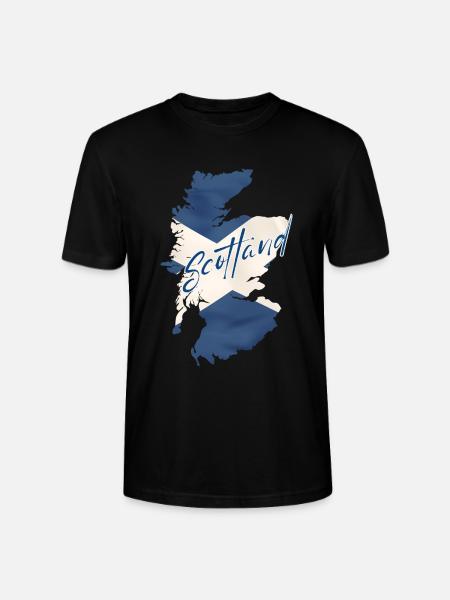 Flag of Scotland, Scottish pride - Stanley/Stella CRAFTER Unisex Organic T-Shirt - black