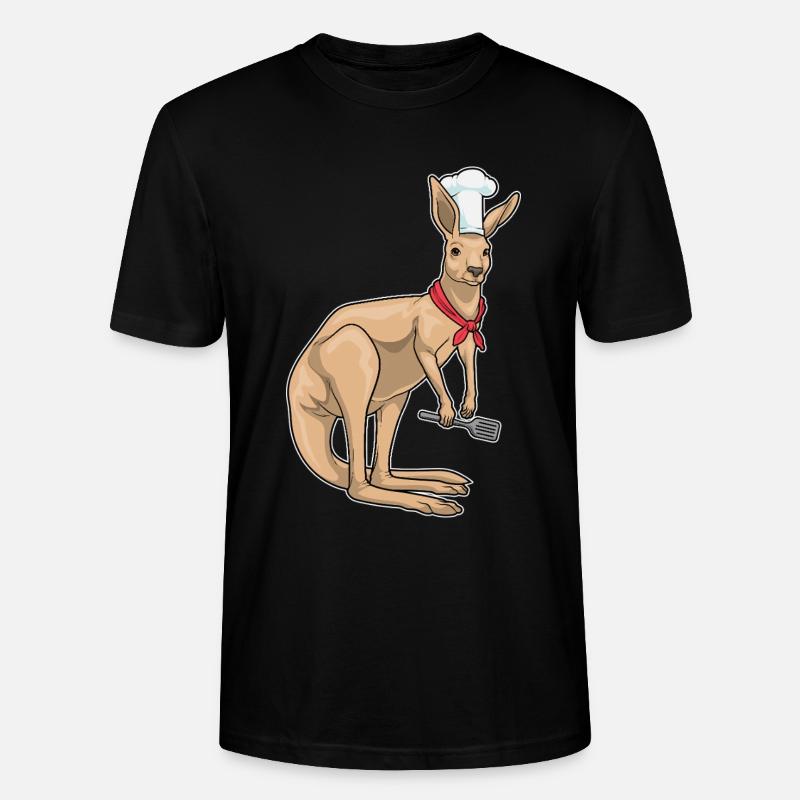 Kangourou Cuisinier Spatule Cuisson - T-shirt bio CRAFTER Stanley Stella Unisexe - noir