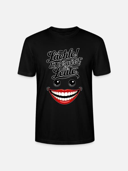 Always smiling - Stanley/Stella CRAFTER Unisex Organic T-Shirt - black