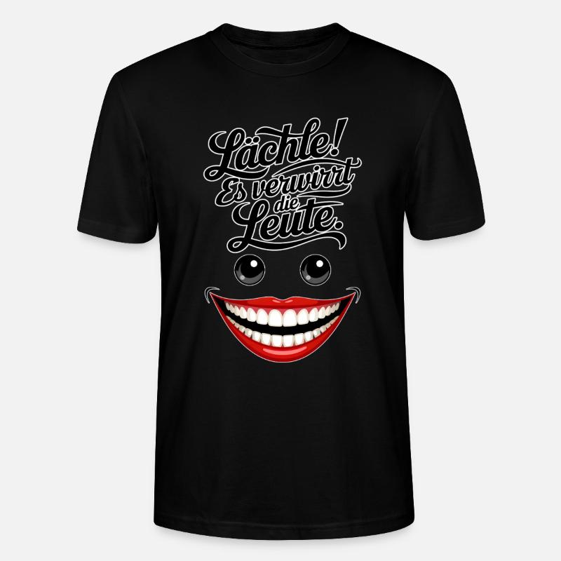 Toujours souriant - T-shirt bio CRAFTER Stanley Stella Unisexe - noir